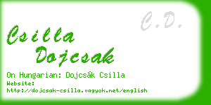 csilla dojcsak business card